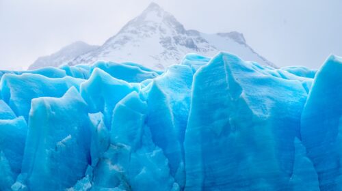 Glacier peaks and mountain peak